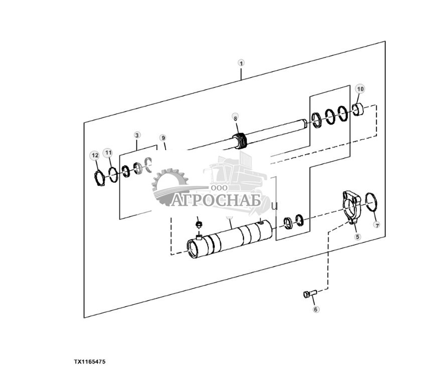 Цилиндр рулевого управления и ремонтный комплект с MFWD - ST17133 200.jpg
